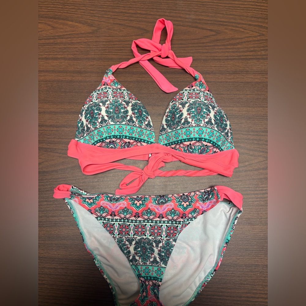 Malibu Pink and Teal Bikini Set